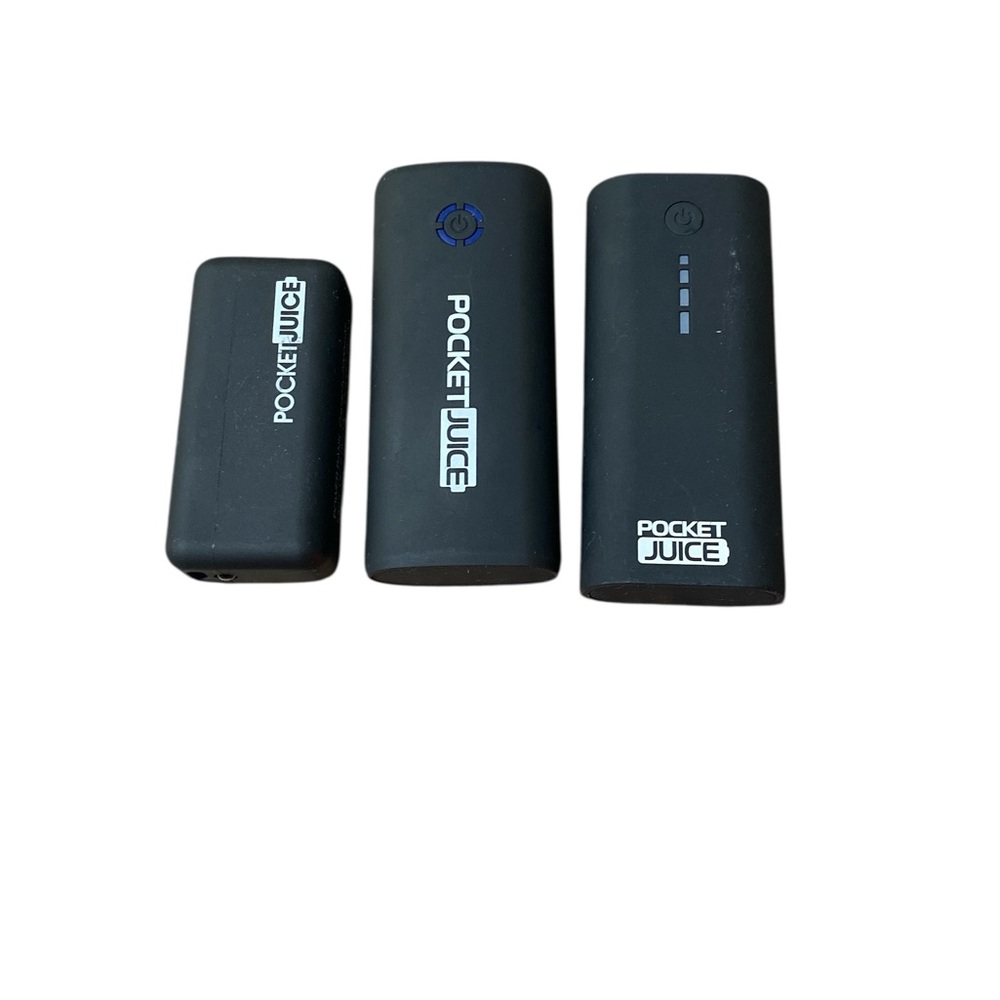 Pocket Juice Black Portable Chargers Set of 3